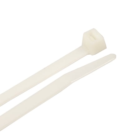 Forney Cable Tie, 18 in L, 4.65 in Max Bundle Dia., Natural, Nylon 6/6, 120 lb Strength, 50 PK 62077